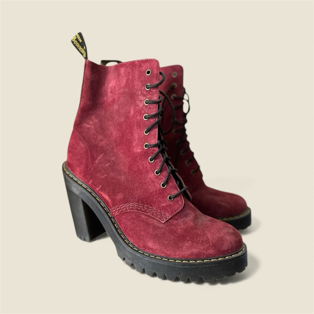 Dr. Martens Burgundy Lace-Up Boots